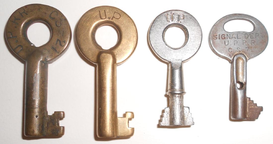 4 Union Pacific Railroad Keys (1 of 2)