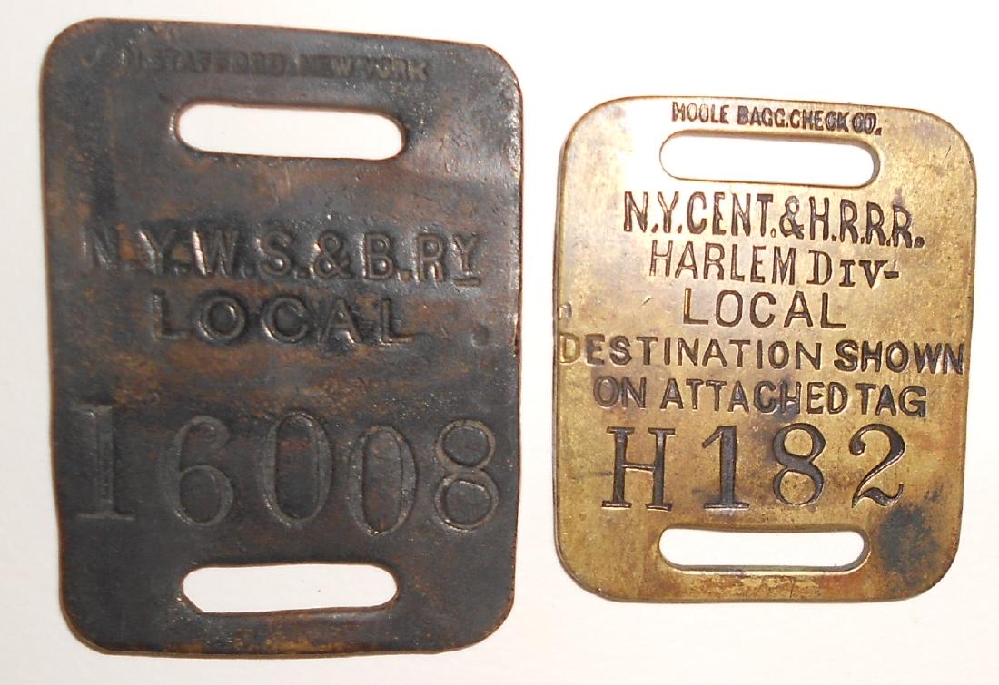 2 New York Brass Baggage Tags (1 of 2)