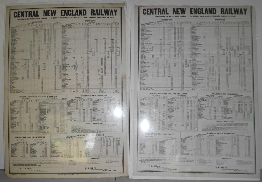 Central New England Railroad Depot Timetables (2) (1 of 3)