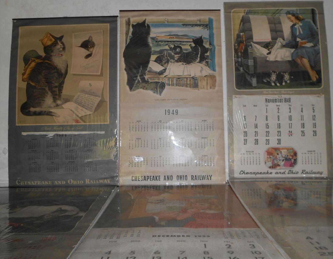 Chesapeake & Ohio Railway Chessie Calendars (6)