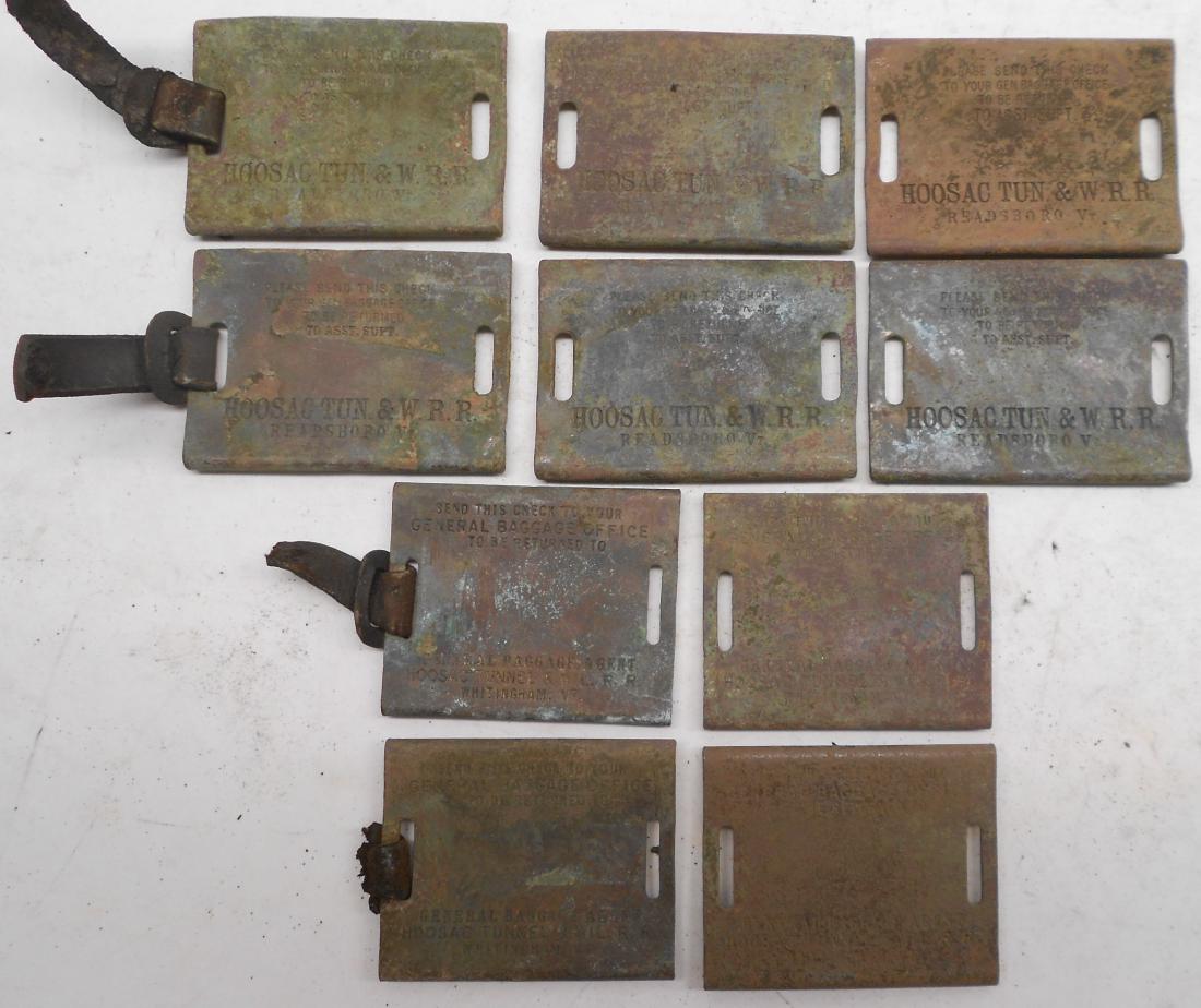 10 Hoosac Tunnel & Wilmington Railroad Baggage Tags (1 of 3)