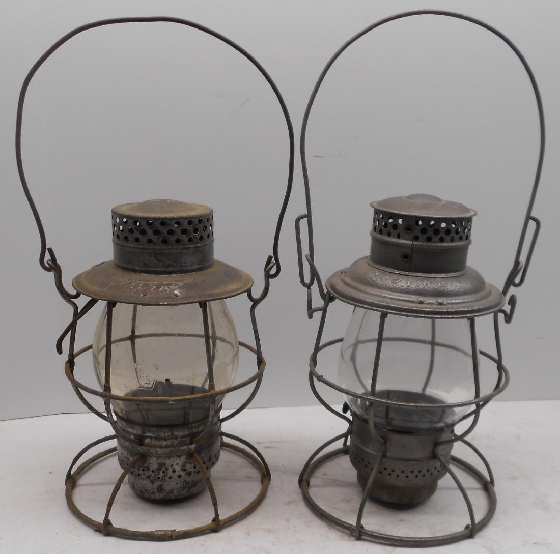 2 Tall Railroad Lanterns PRR Vulcan, RF&P Reliable (1 of 5)