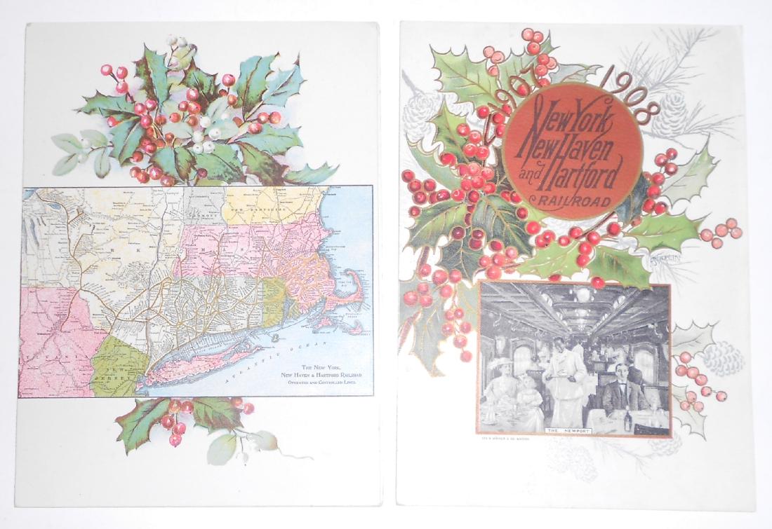 2 New Haven Railroad Menus 1906, 1908 (1 of 2)