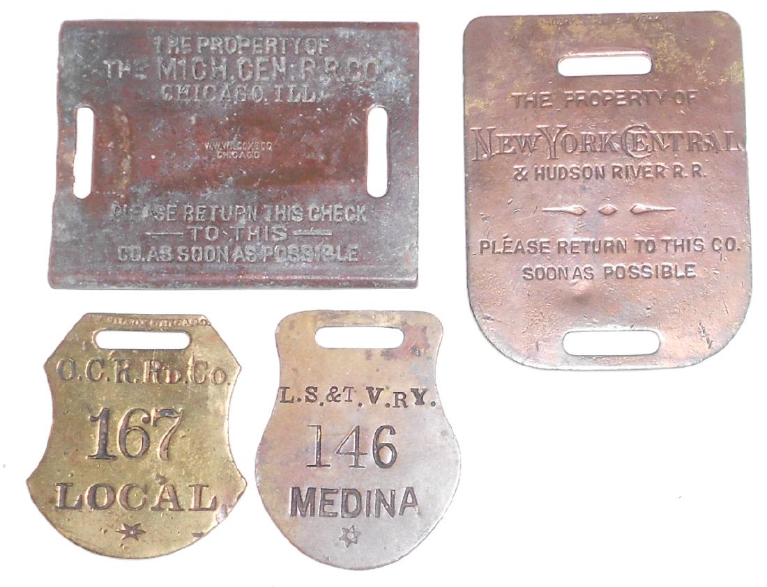 4 Brass Baggage Tags (1 of 3)