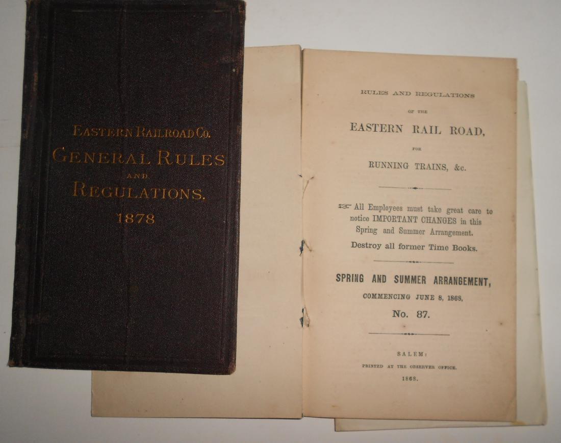 Eastern Railroad 2 Rule Books 1800s (1 of 2)