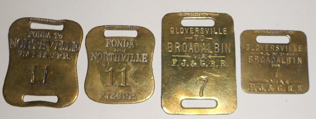 2 Pairs of Baggage Tags Fonda J'town & G'ville (1 of 2)