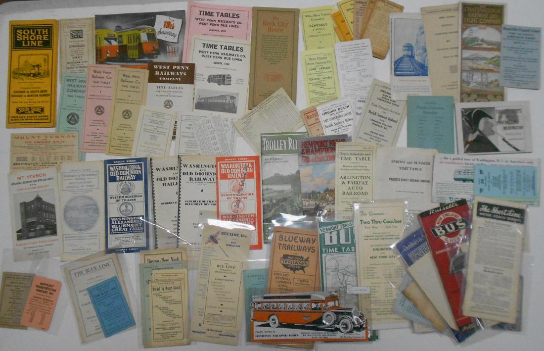 Trolley, Transit & Bus Timetables (80) (1 of 3)