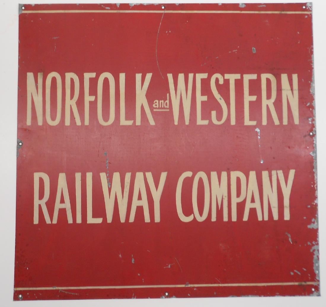 Norfolk & Western Railway Tin Sign (1 of 4)