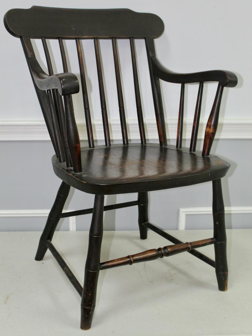 Windsor Chair: Signed Hubbard Boston Windsor Chair