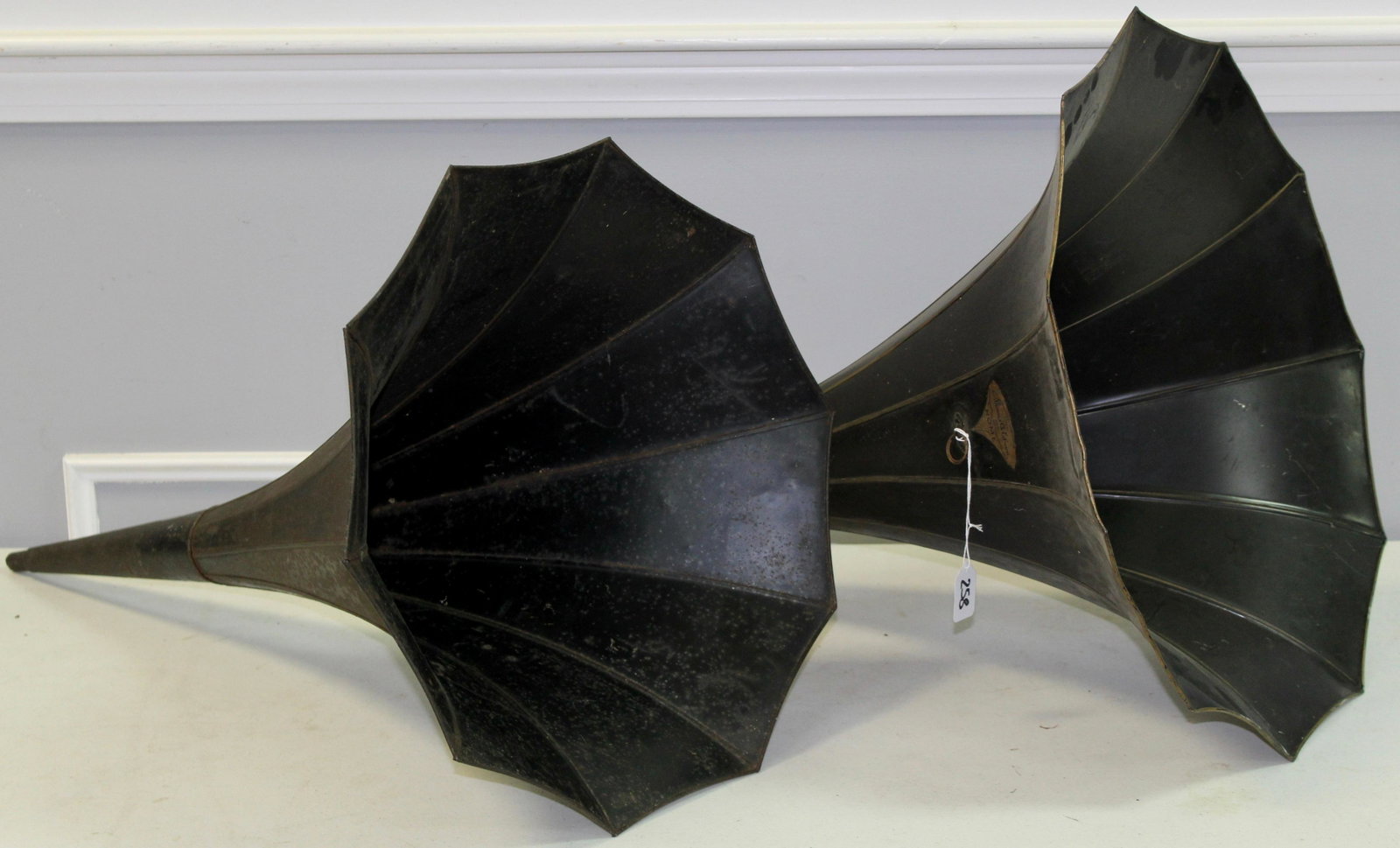 Phonograph horns: Two Phonograph horns