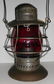 NYC Dietz #6 Bellbottom Lantern Red Cast Globe