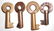 4 Brass Switch Keys: P&LE, IHB, TH&B, NYC - 2