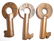 3 Erie Railroad Switch Keys