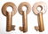 3 Erie Railroad Switch Keys - 2
