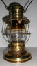 Adams & Westlake Brass Lantern Amber/Clear Globe