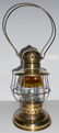 Adams & Westlake Brass Lantern Amber/Clear Globe - 2