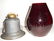 New Haven Bellbottom Lantern Red Cast Globe - 4