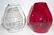 2 Long Island Railroad Lantern Globes Red & Clear