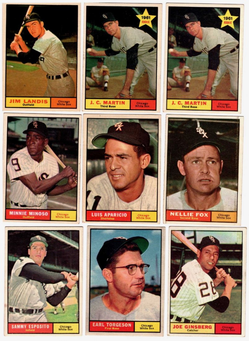 14 1961 Topps Baseball, Chicago White Sox (1 of 2)