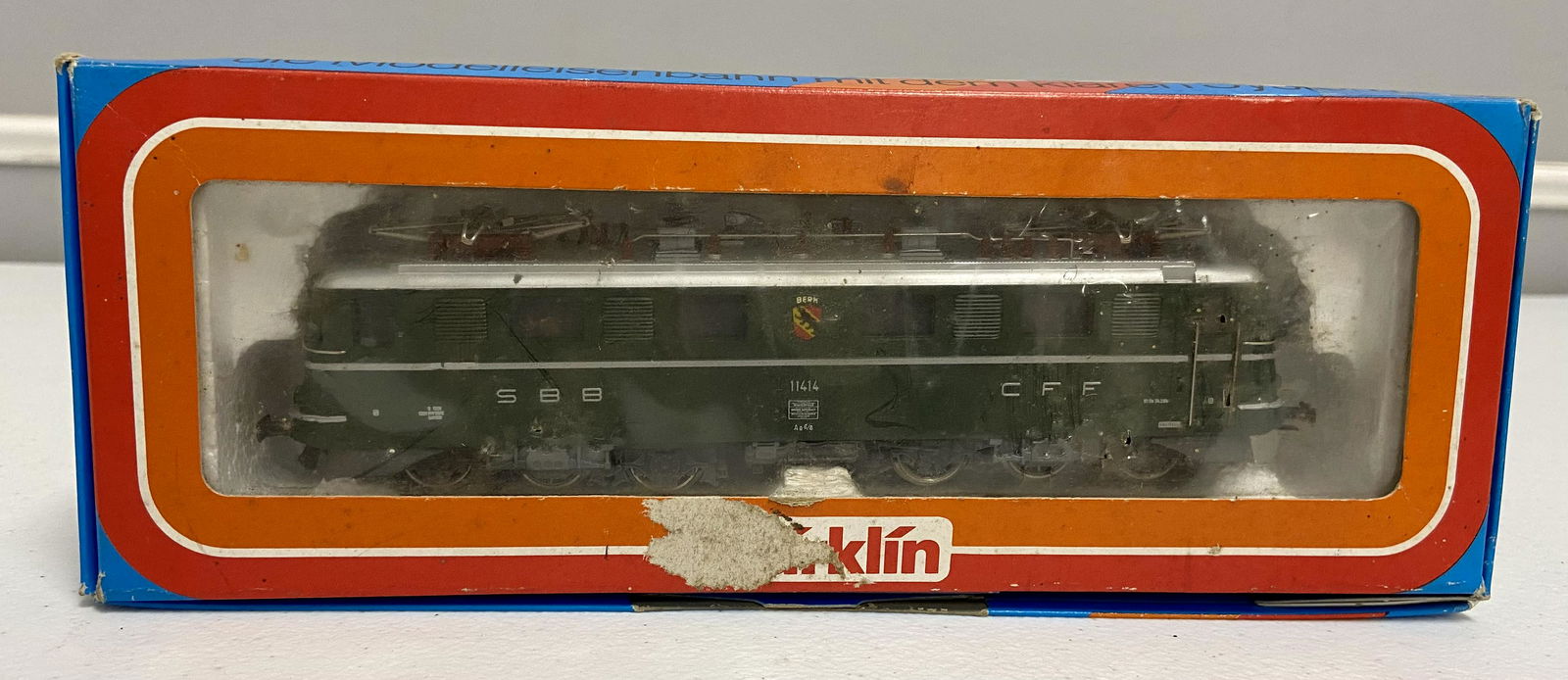Marklin HO 3050 Swiss Electric: Marklin HO 3050 Swiss Electric AE 6/6, # 11414, 5BB, CFF, FFS, in orig. box, Box needs cleaning and is not perfect.
