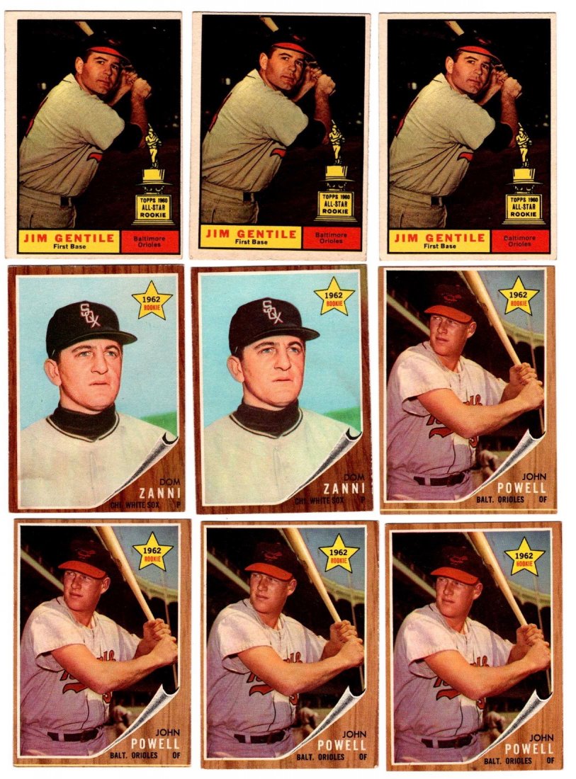 18 1961 & 1962 Topps Baseball, Baltimore Orioles (1 of 2)