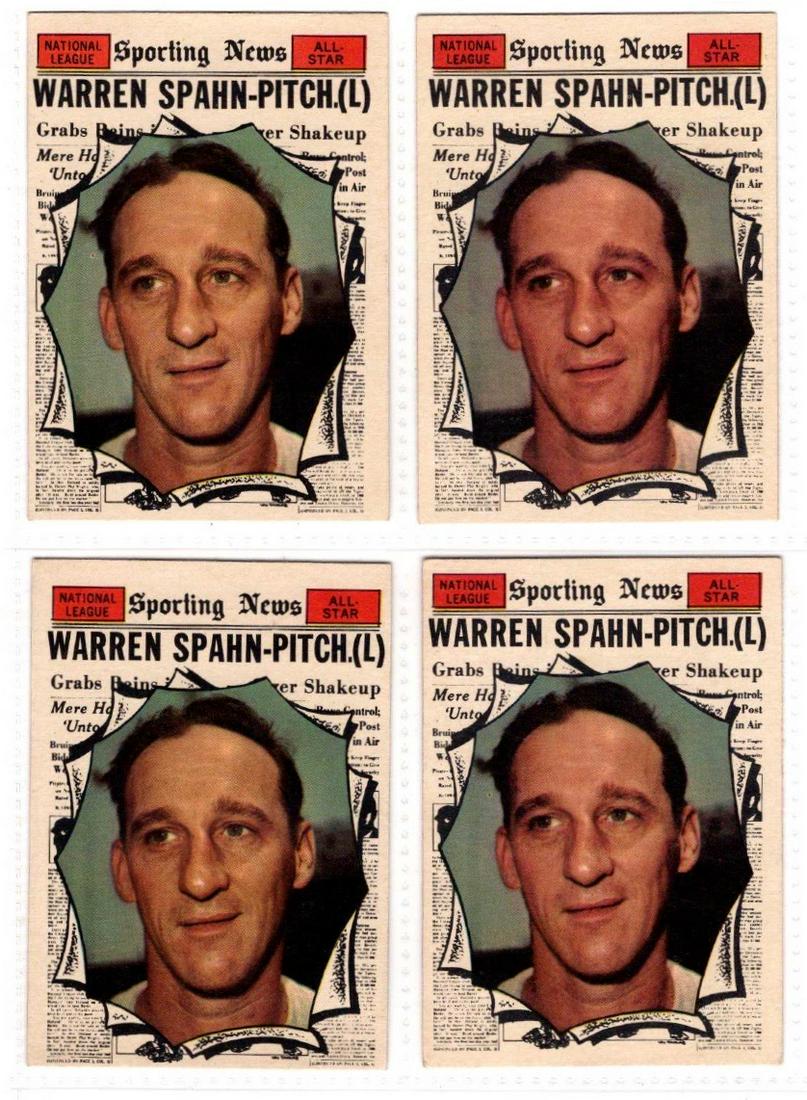 4 1961 Topps baseball cards, # 589 Warren Spahn (1 of 1)