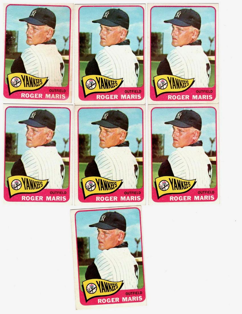7 1965 Topps Baseball cards, # 155 Roger Maris (1 of 1)
