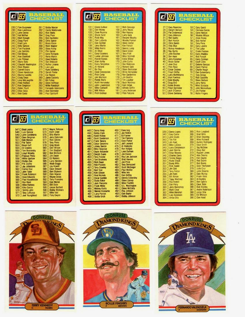 35 1982 Donruss Baseball cards (1 of 5)