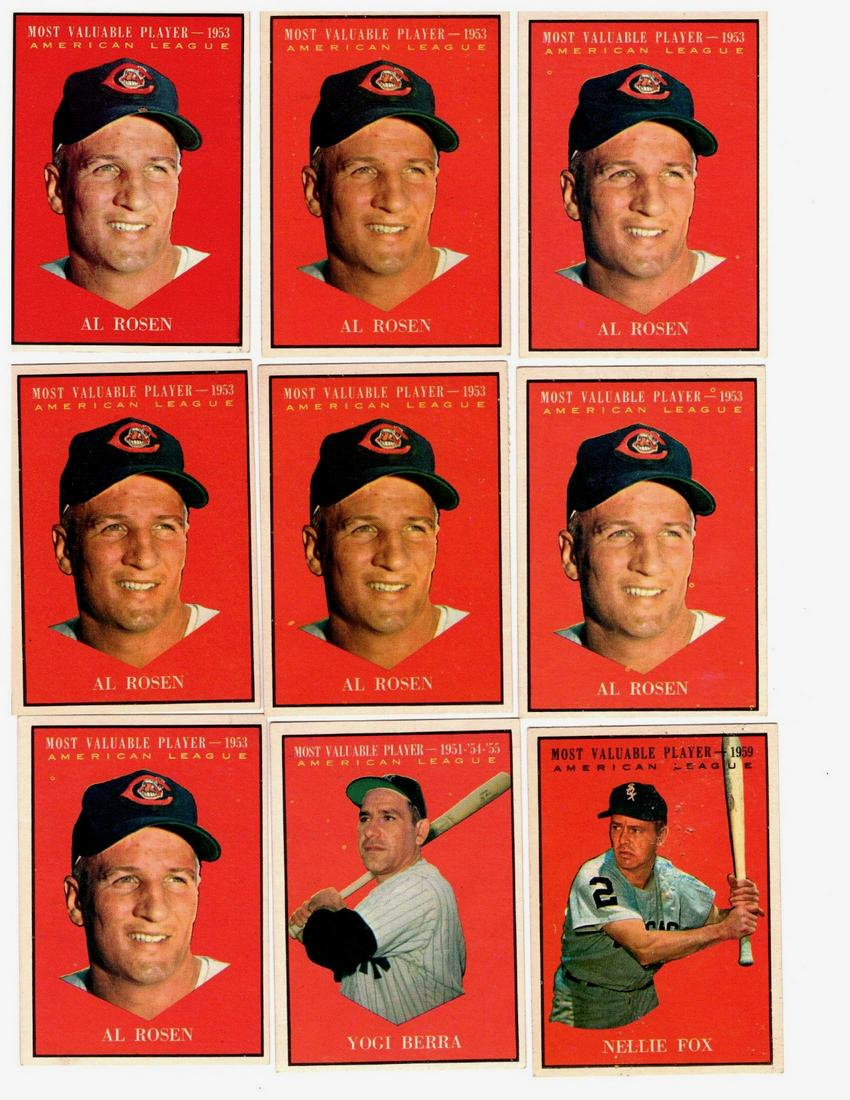 27 1961 Topps Baseball cards (1 of 3)