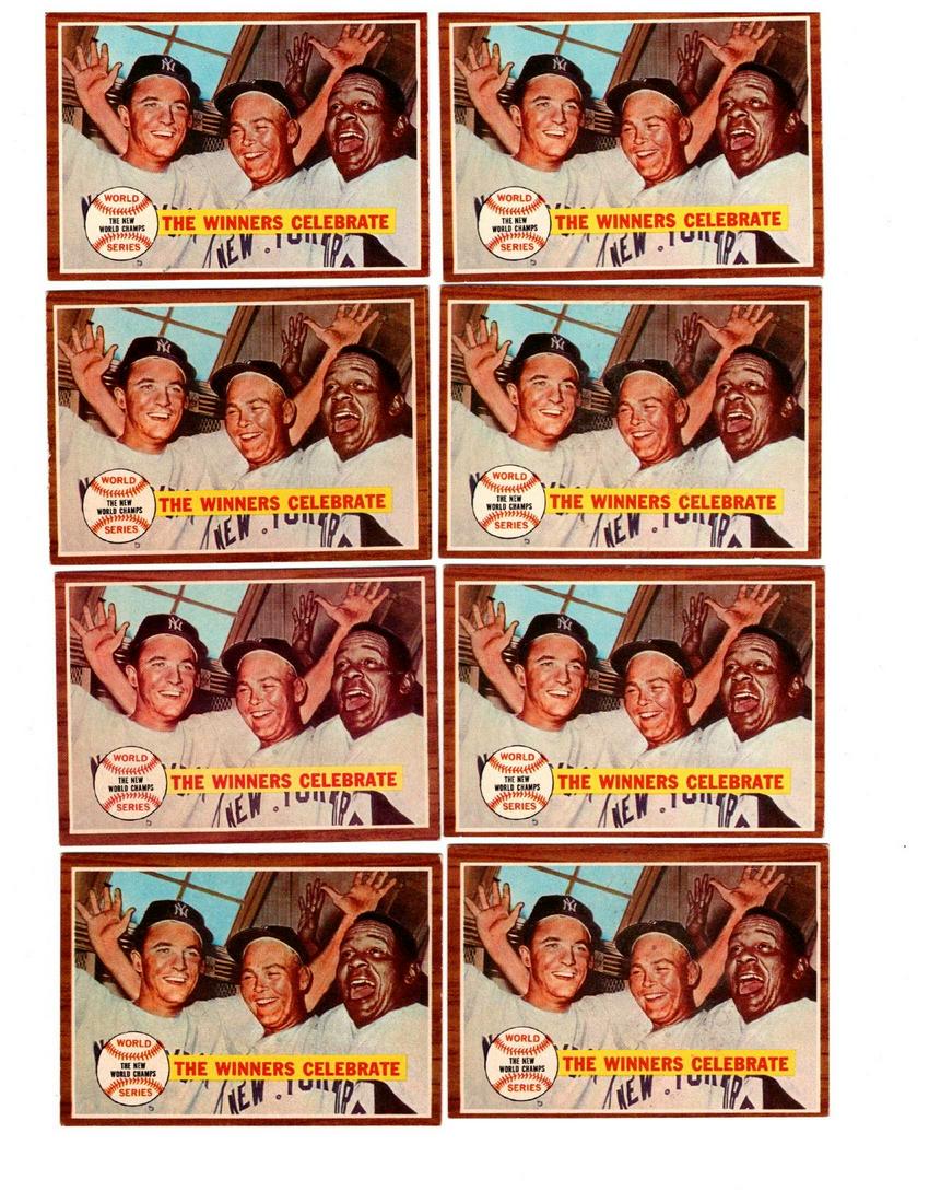 8 1962 Topps World Series cards (1 of 1)