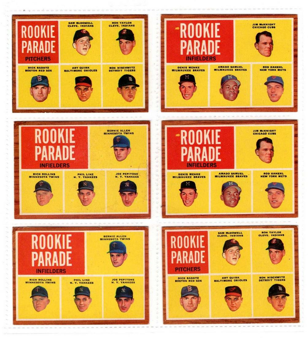 6 1962 Topps Baseball cards (1 of 1)