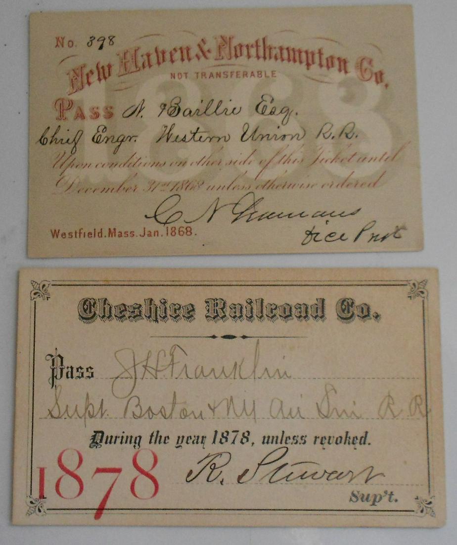 2 New England Annual Passes: NH&N, Cheshire (1 of 2)
