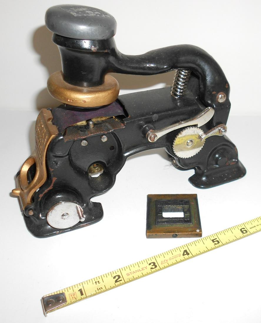 Hill's Dater Machine - Chattanooga Tenn. Station: A very clean Hill's Model "A" Centennial Dater machine with a brass die from the "Union Ticket Office - Chattanooga, Tenn #5". Dater dies read "backwards" so one image is a mirror image so it is easie