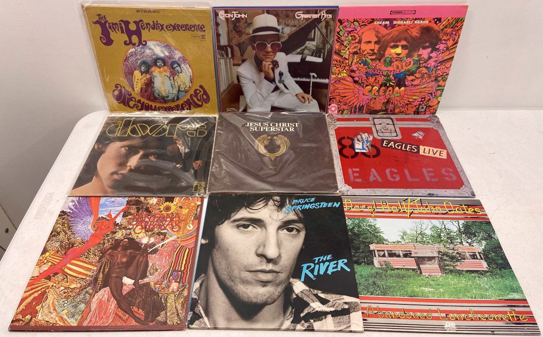 Great Grouping of Assorted Records: Approximately 52 Assorted Records. Varying in condition, untested. Lot includes Rolling Stones, Pink Floyd, Rod Stewart, The Who, The Doors, The Monkees, Paul McCartney, Led Zeppelin, Bob Dylan, The K