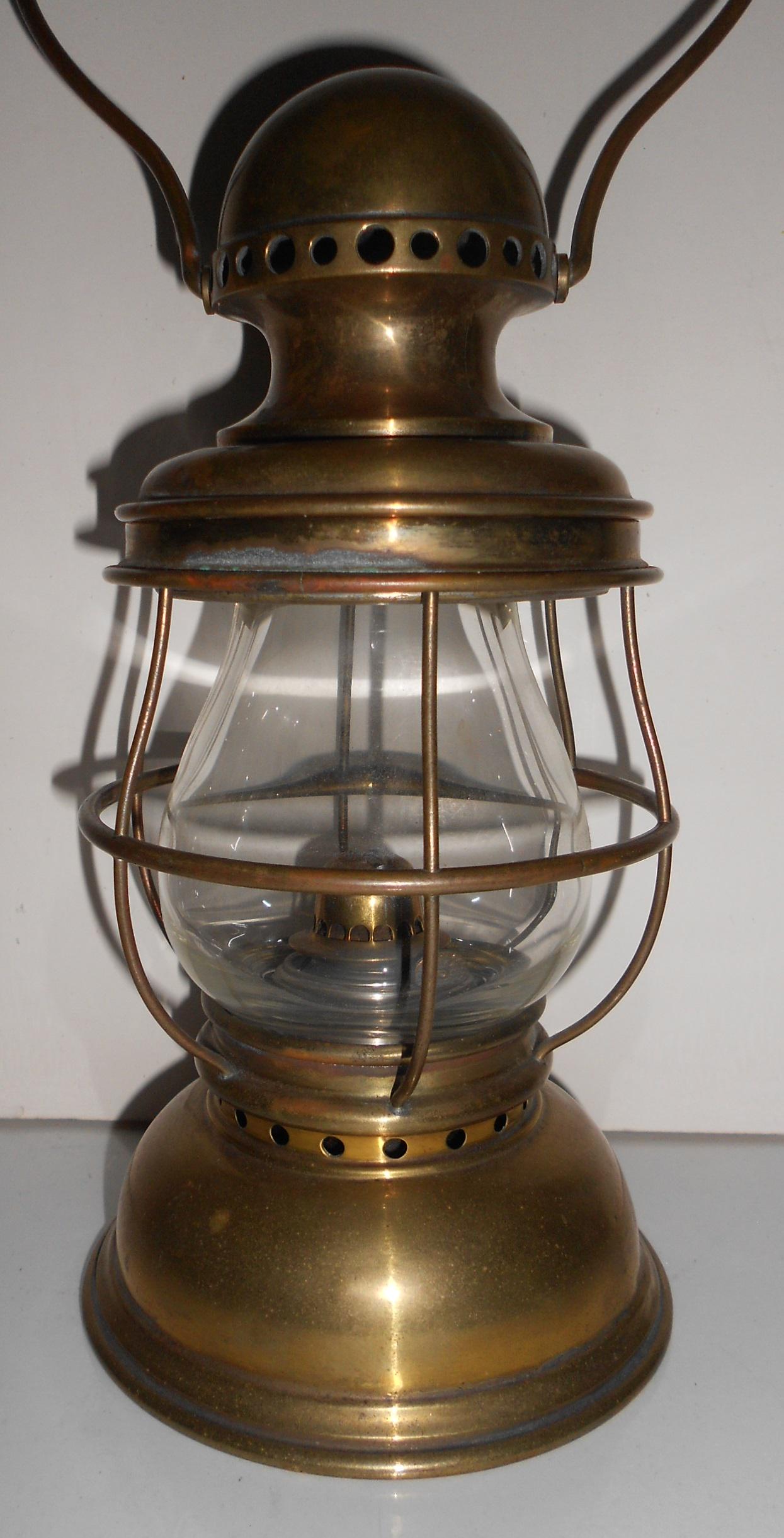 Brass Conductor Lantern - Post & Co. Threaded Top (1 of 8)