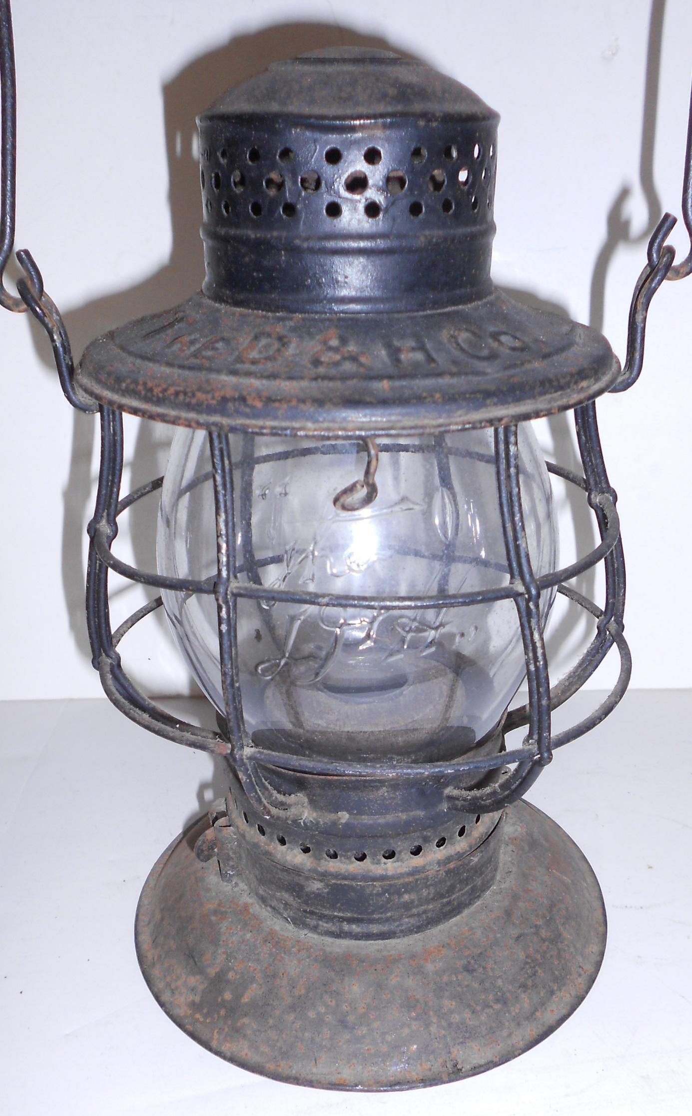 Ham Bellbottom Lantern "the D&H Co" Cast Logo Globe (1 of 6)