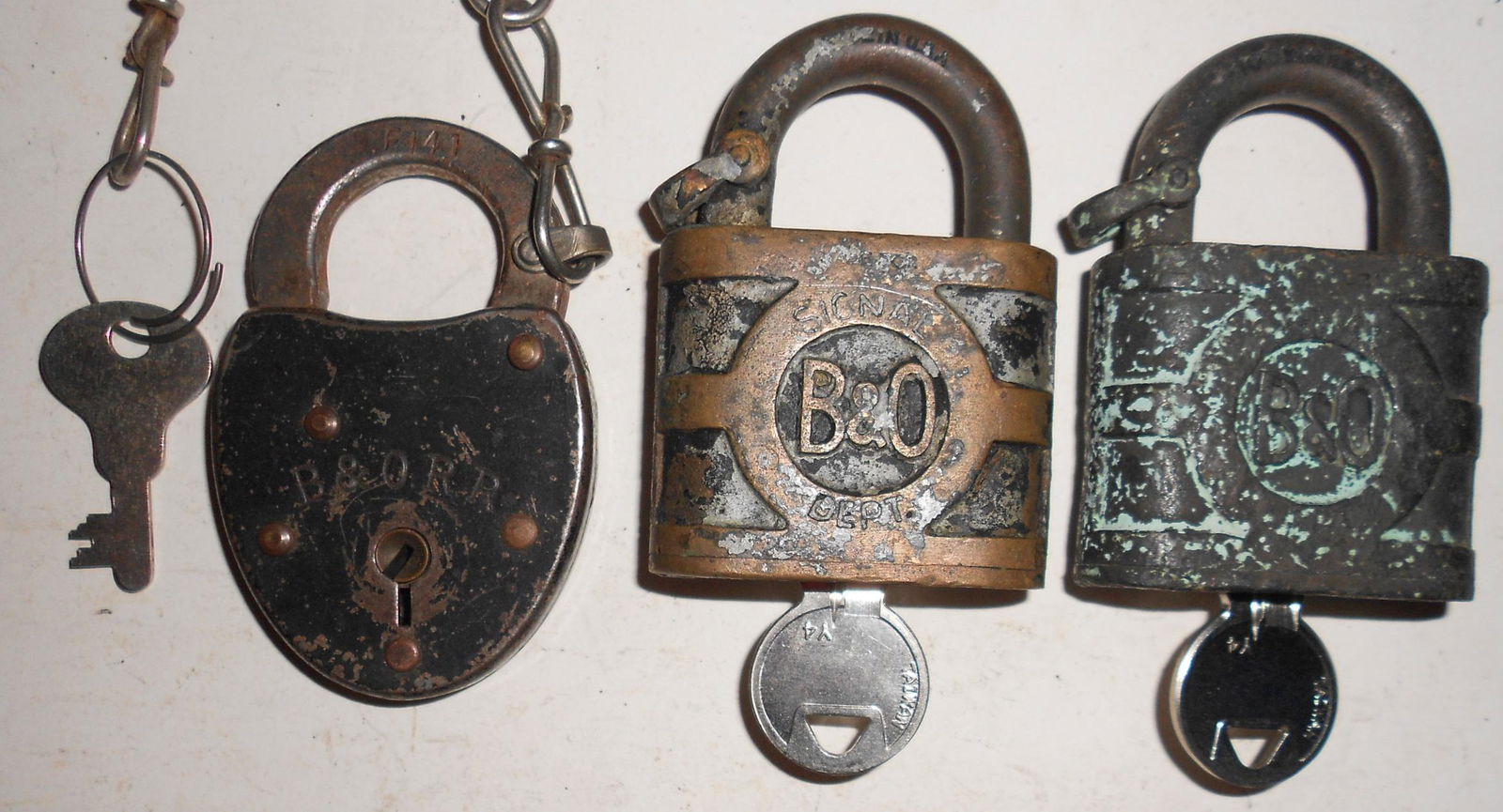 3 Baltimore & Ohio Railroad Locks (1 of 3)