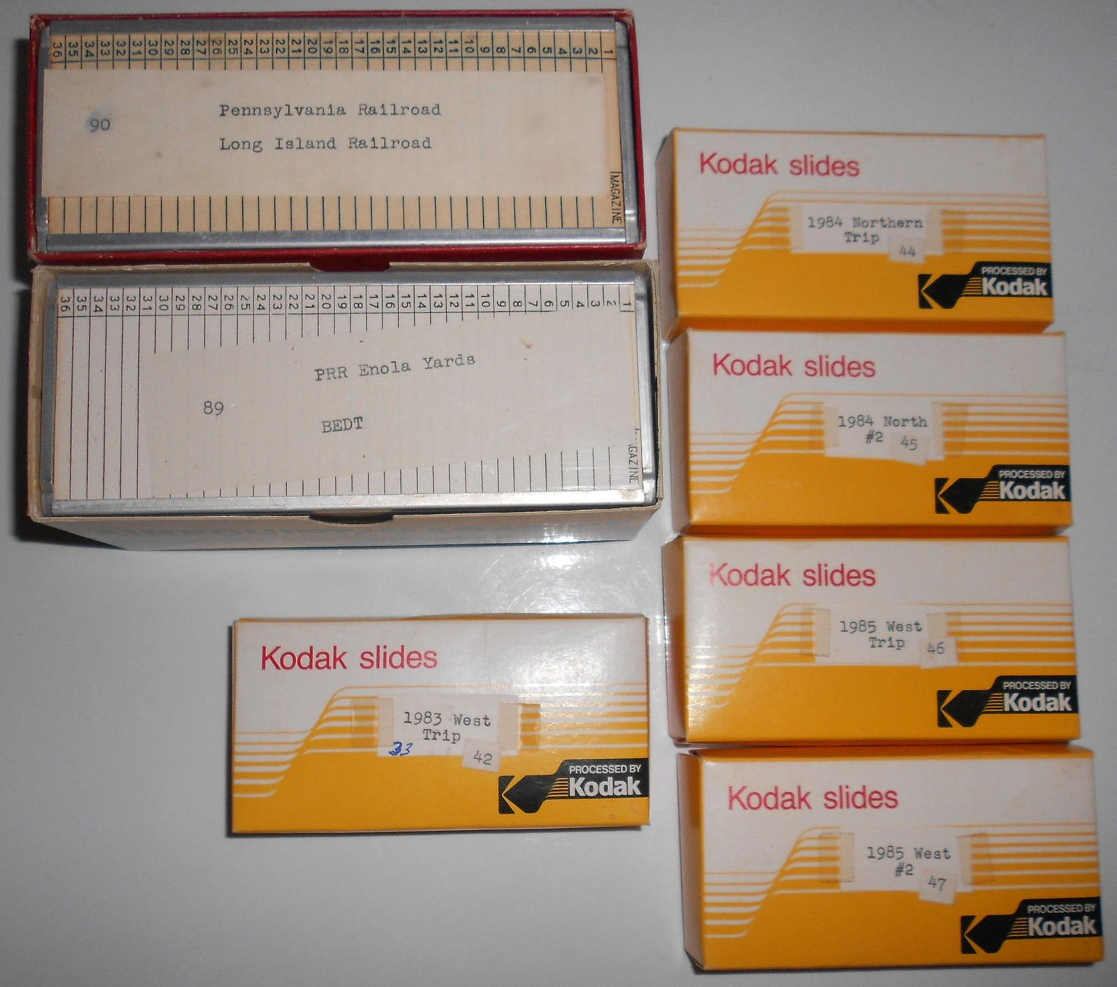 7 boxes of "36" Slides: PRR Enola, Western (1 of 4)
