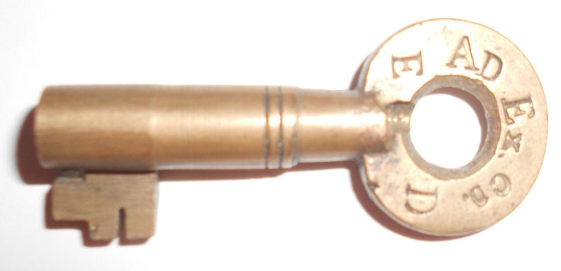 Adams Express Company Brass Key E. D. (1 of 2)