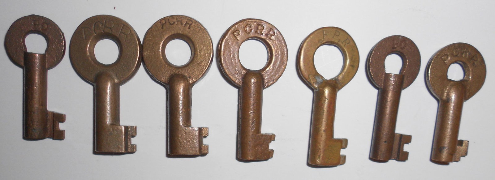 7 Penn Central Railroad Brass Keys (1 of 2)