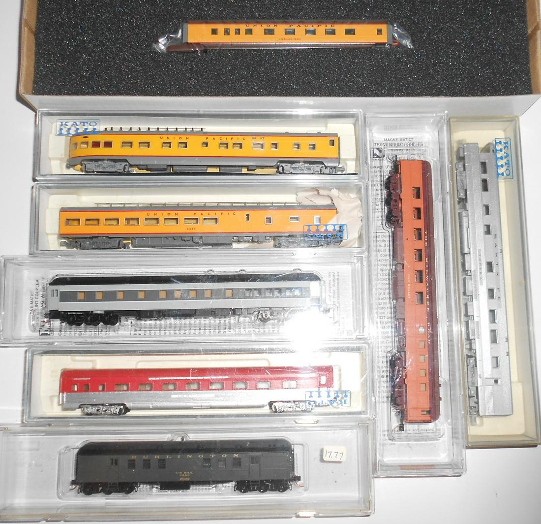 N Scale Passenger Cars: UP SP SF CB&Q (1 of 2)