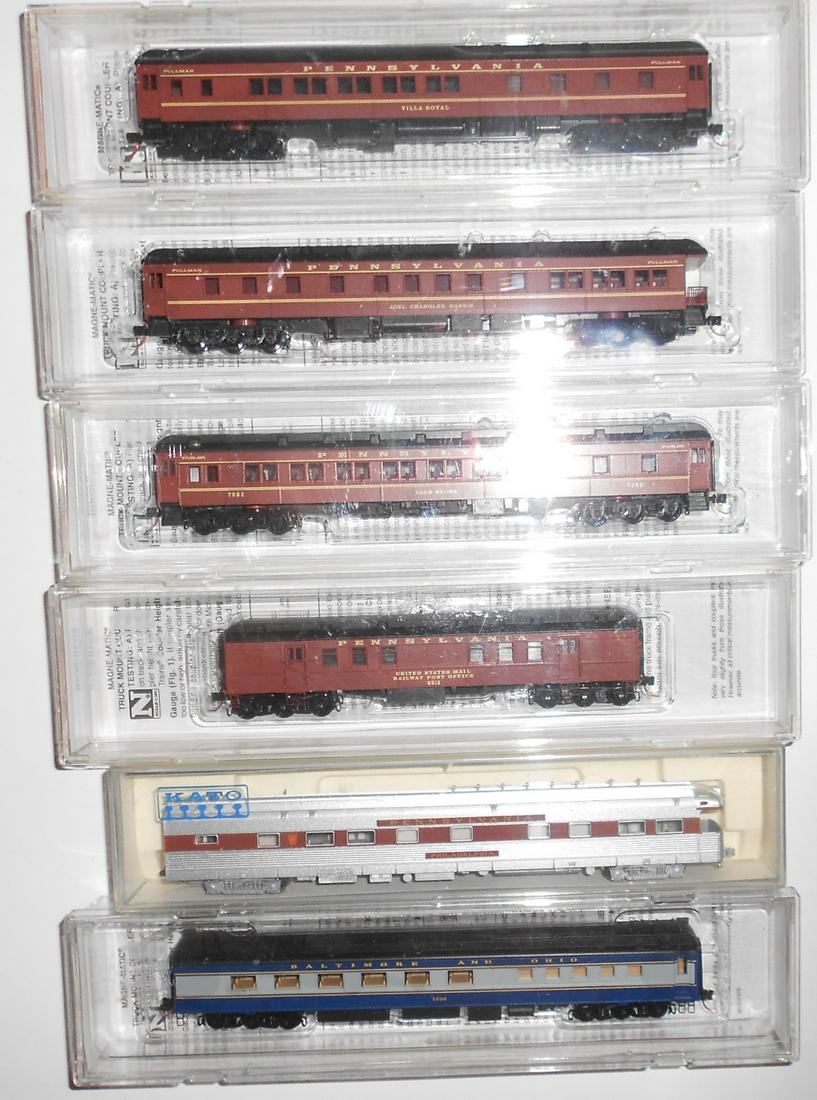 N Scale Passenger Cars: 5 PRR, 1 B&O (1 of 3)