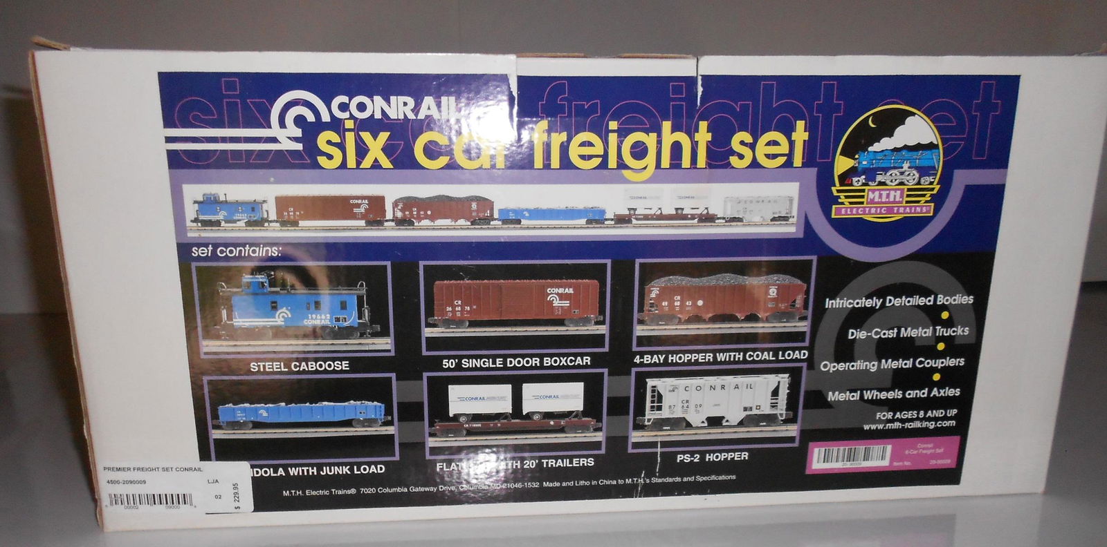 MTH Premier 027 Conrail 6 Car Set 90009 (1 of 4)