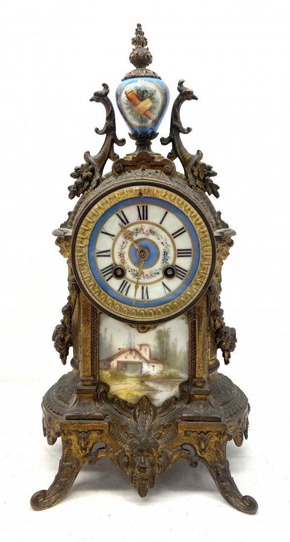 L. Marti French Bronze shelf clock (1 of 10)