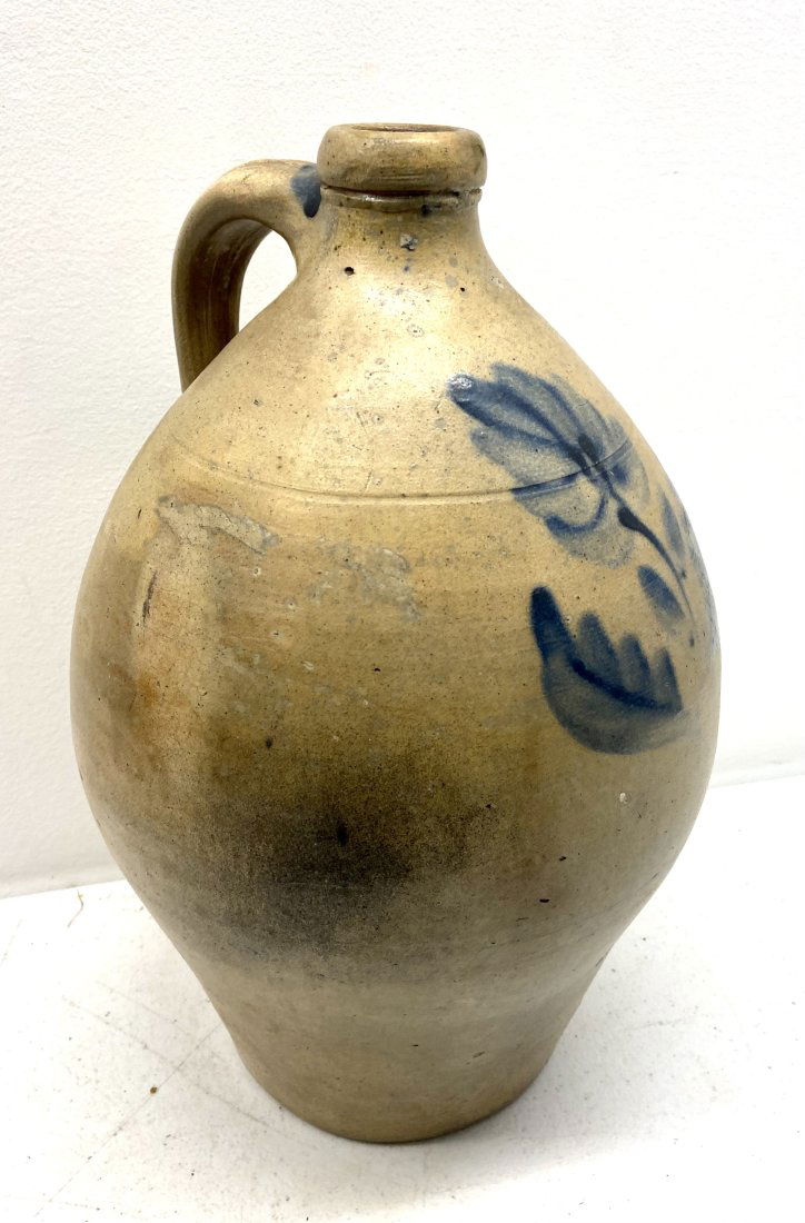 Decorated Stoneware Ovoid Jug (1 of 5)