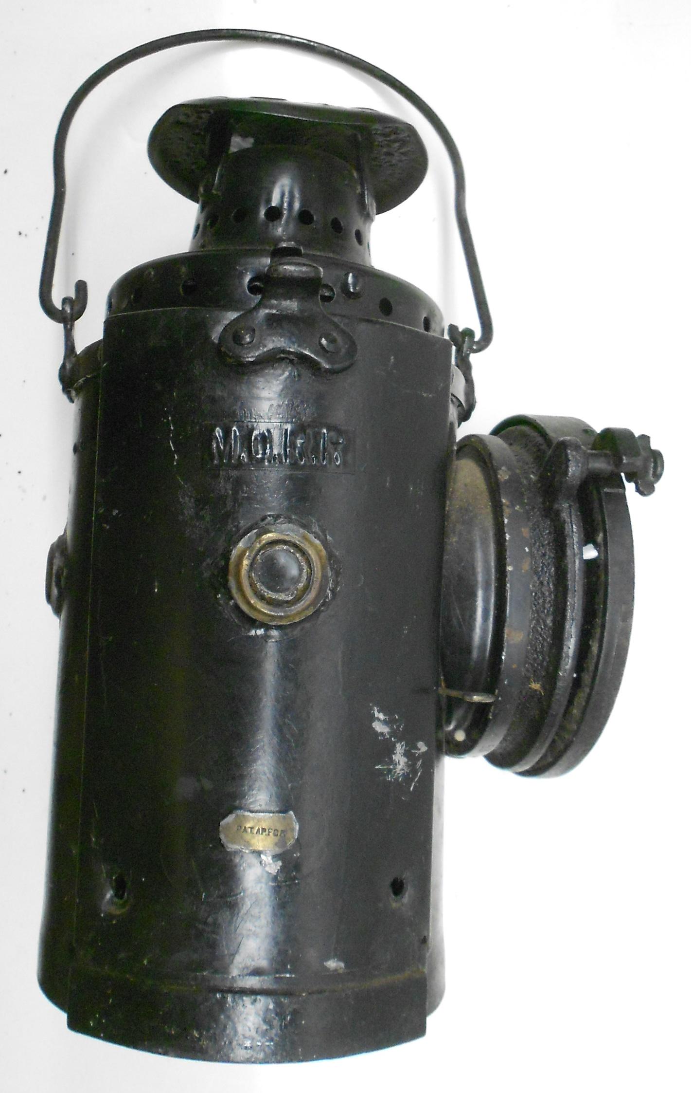 Maine Central Train Order Lamp by Gray "Pat Ap For" (1 of 5)
