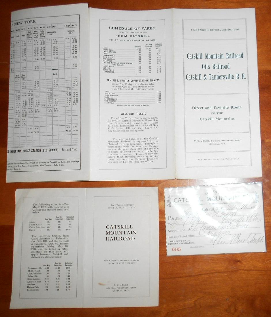 Catskill Otis Tannersville Timetables (2) + Pass (1 of 1)