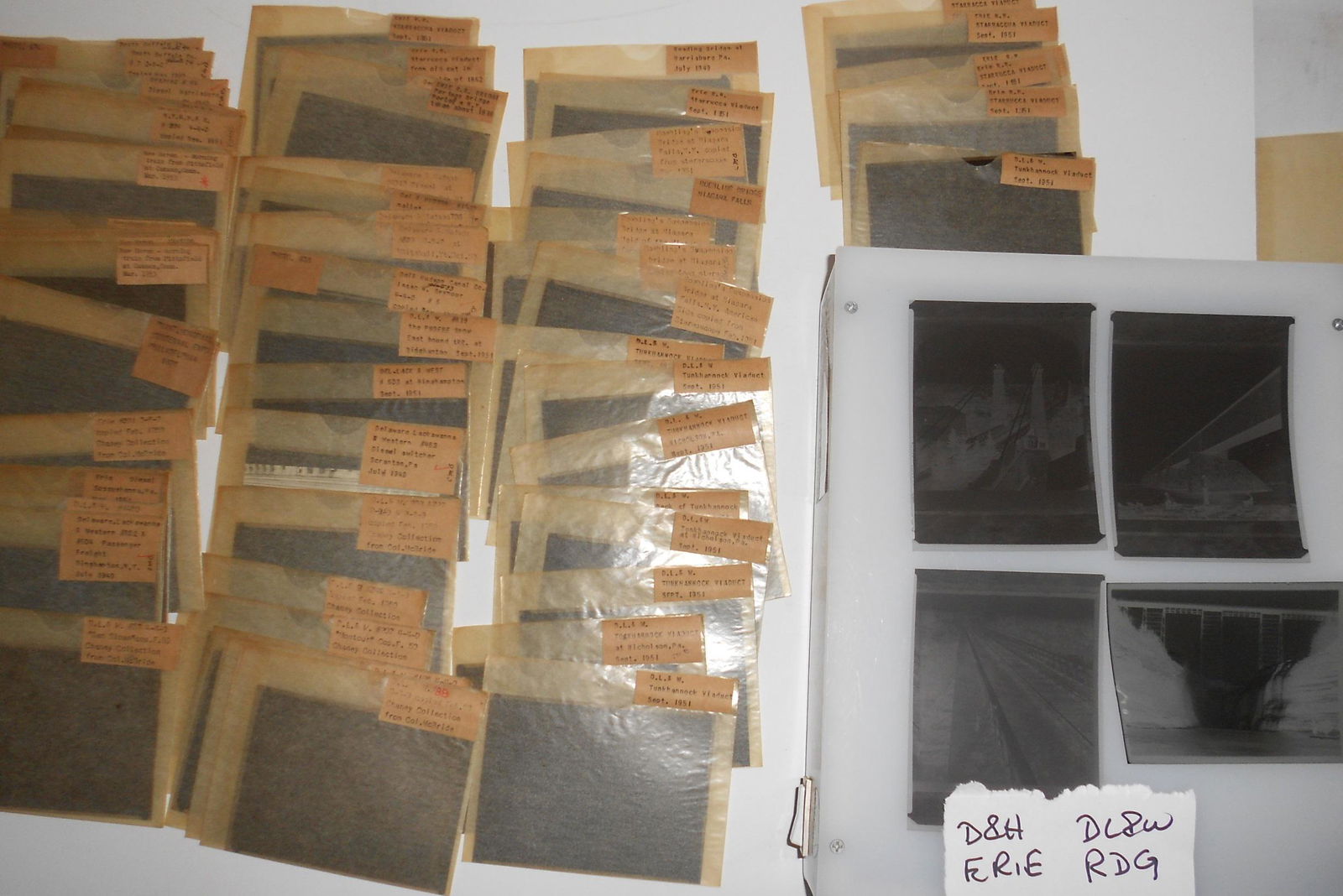 Photo Negative Reprints: Erie, DL&W, D&H, Rdg (1 of 4)