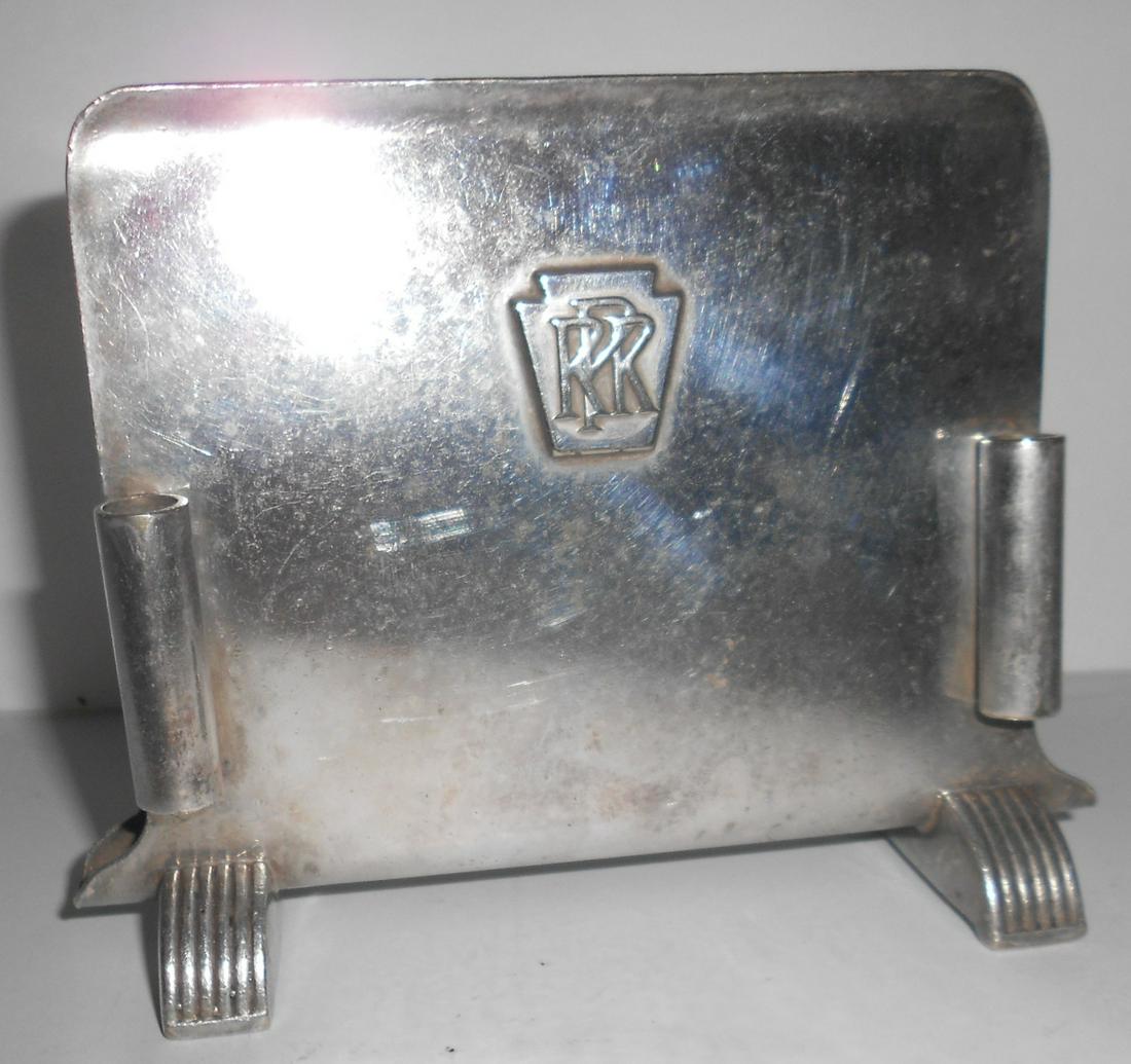 Pennsylvania Railroad Silver Menu Holder (1 of 5)