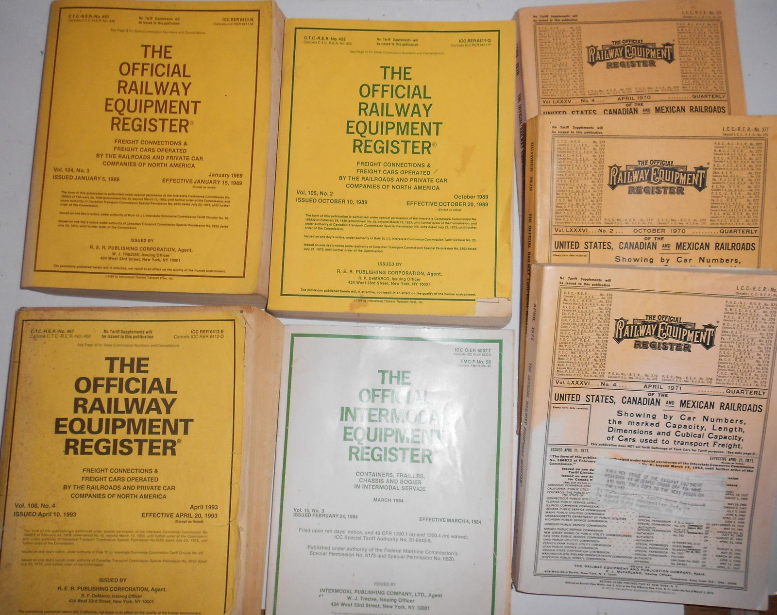 Official Railway Equipment Registers (7) 1970-1993 (1 of 3)